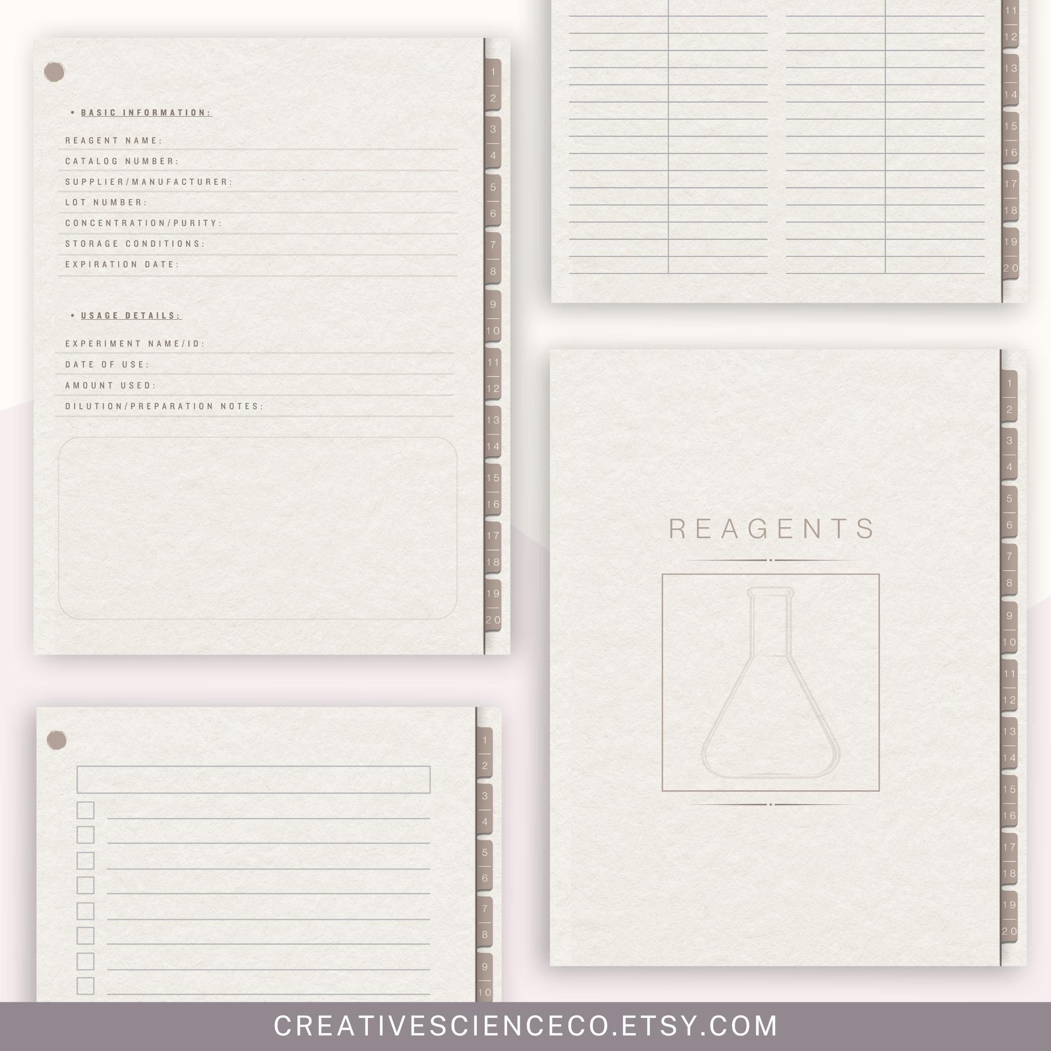 Digital Research Lab Notebook: Paper Texture Planner With Stickers ...
