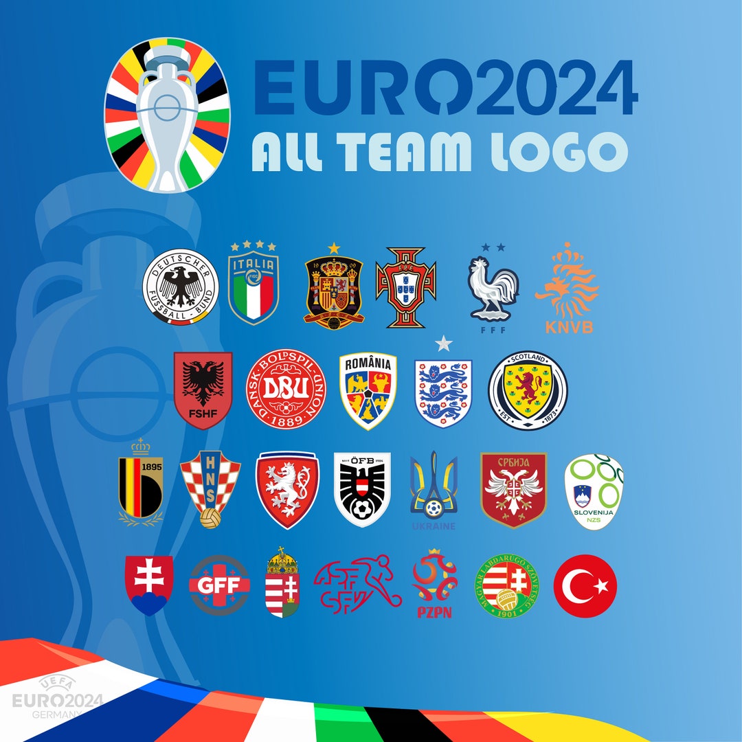 Euro 2025 Team Logo complete / PNG / Ai / SVG / EPS Cricut & Silhouette