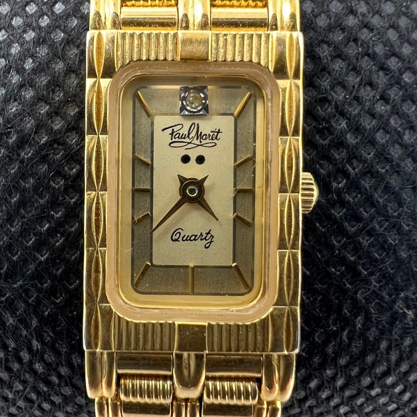 Paul Maret Ladies Wrist Watch, Gold Tone, Clean, 5 Jewels, New Battery