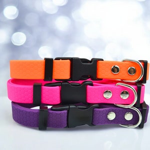 Waterproof Dog Collar – Durable No-Stink Pet Collar, Adjustable & Easy to Clean for Small Medium Large Dogs