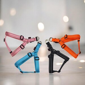 Adjustable Reflective Dog Harness, Bright Dog Harness - Lightweight, Durable, Stylish, Nylon Dog Harness