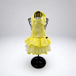 Elegant Yellow Dog Dress for Small Dogs - Lightweight Summer Pet Apparel