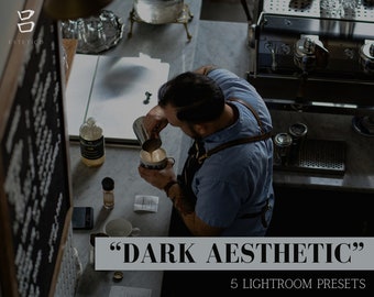 5 "Dark Aesthetic" Preset Bundle | Lightroom Mobile and Desktop Presets Bundle for Instagram, Dark, Black, Moody, Aesthetic, Minimal Filter