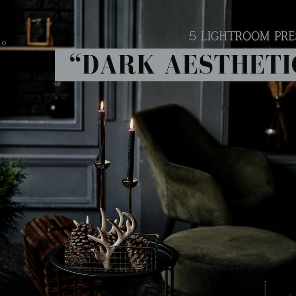 10 "Dark Aesthetic" Preset Bundle | Lightroom Mobile and Desktop Presets Bundle for Instagram, Dark, Black, Moody, Aesthetic, Minimal Filter