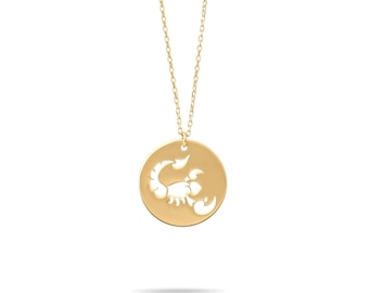 Collana Scorpione in oro 14 carati