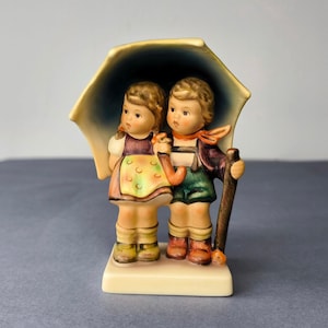 Vintage Goebel Hummel Figurine # 71 2/0 Stormy Weather- Germany Collectible Porcelain figurines gift idea- Vintage Porcelain Art Hummel gift