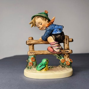 Vintage Goebel Hummel Figurine # 201 /I Retreat to Safety- Germany Collectible Porcelain figurines gift idea- Vintage Porcelain Art Hummel