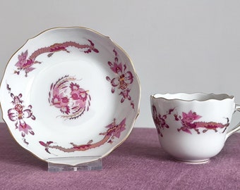 希少なアンティークのマイセン、ヴィクトリア女王とナポレオン3世の