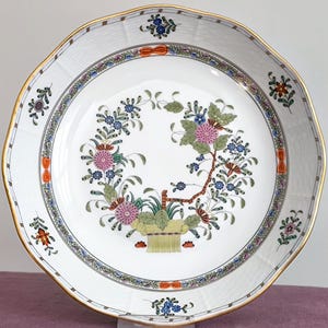 Herend Porcelain Tray - Herend Hungary Indian Basket Fine China Porcelain, Herend Serving Bowl porcelain gift