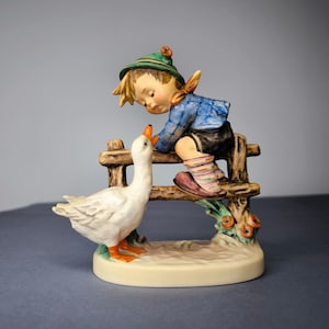 Vintage Goebel Hummel Figurine # 195 /I Barnyard Hero- Germany Collectible Porcelain figurines gift idea- Vintage Porcelain Art Hummel gift