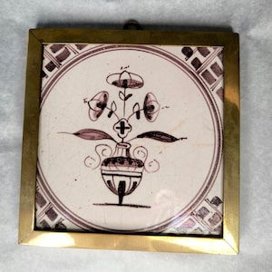 Antique 18th Century Delft Tile - Dutch Pottery - Holland Ceramic Tile - Handmade tile Delft