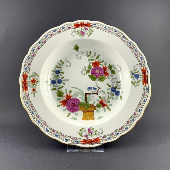 Meissen Soup Plate Blue Crossed Swords Soup Plate Garbenmuster