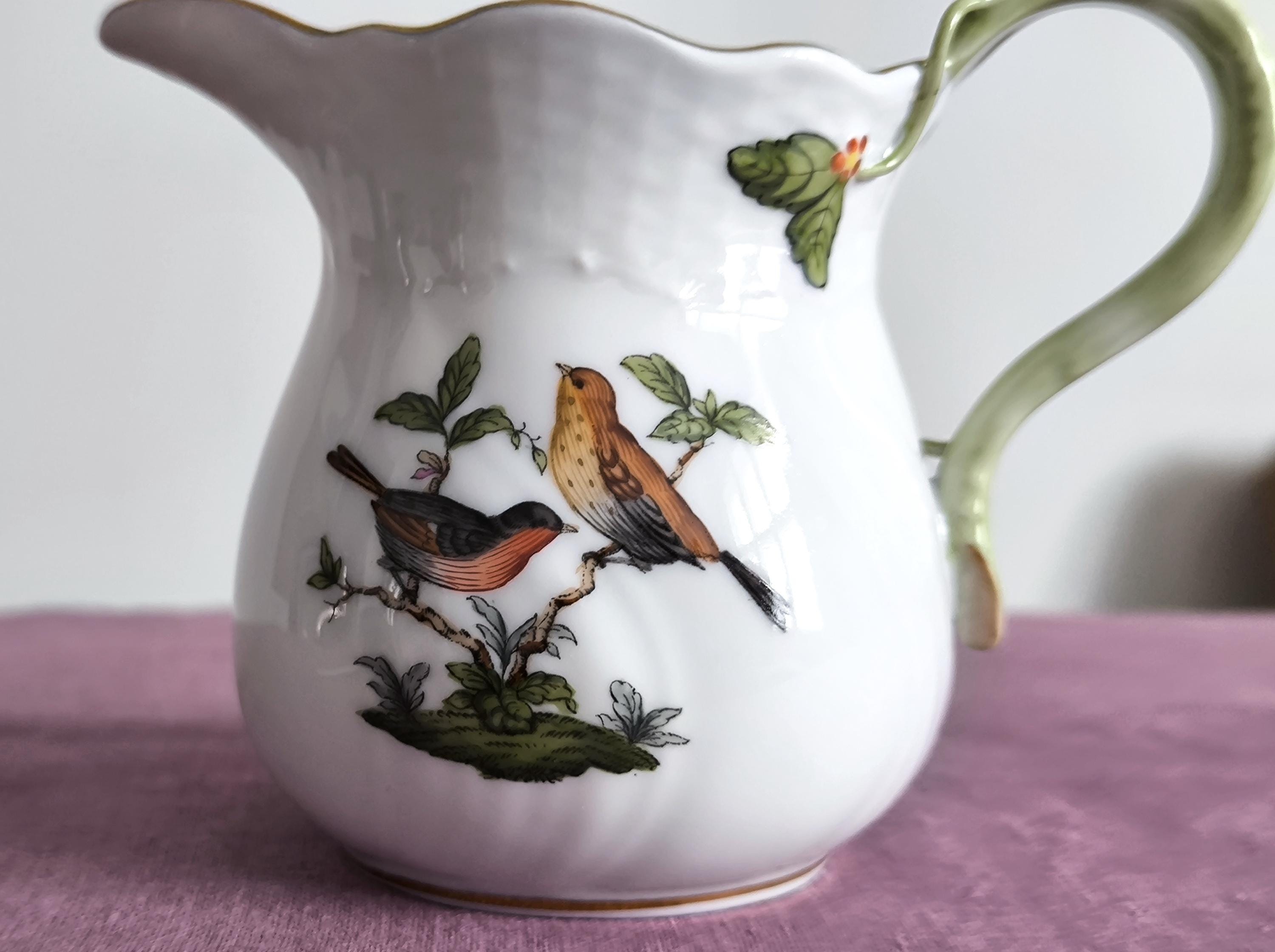 Herend Rothschild Creamer, Herend Hungary Fine China Porcelain