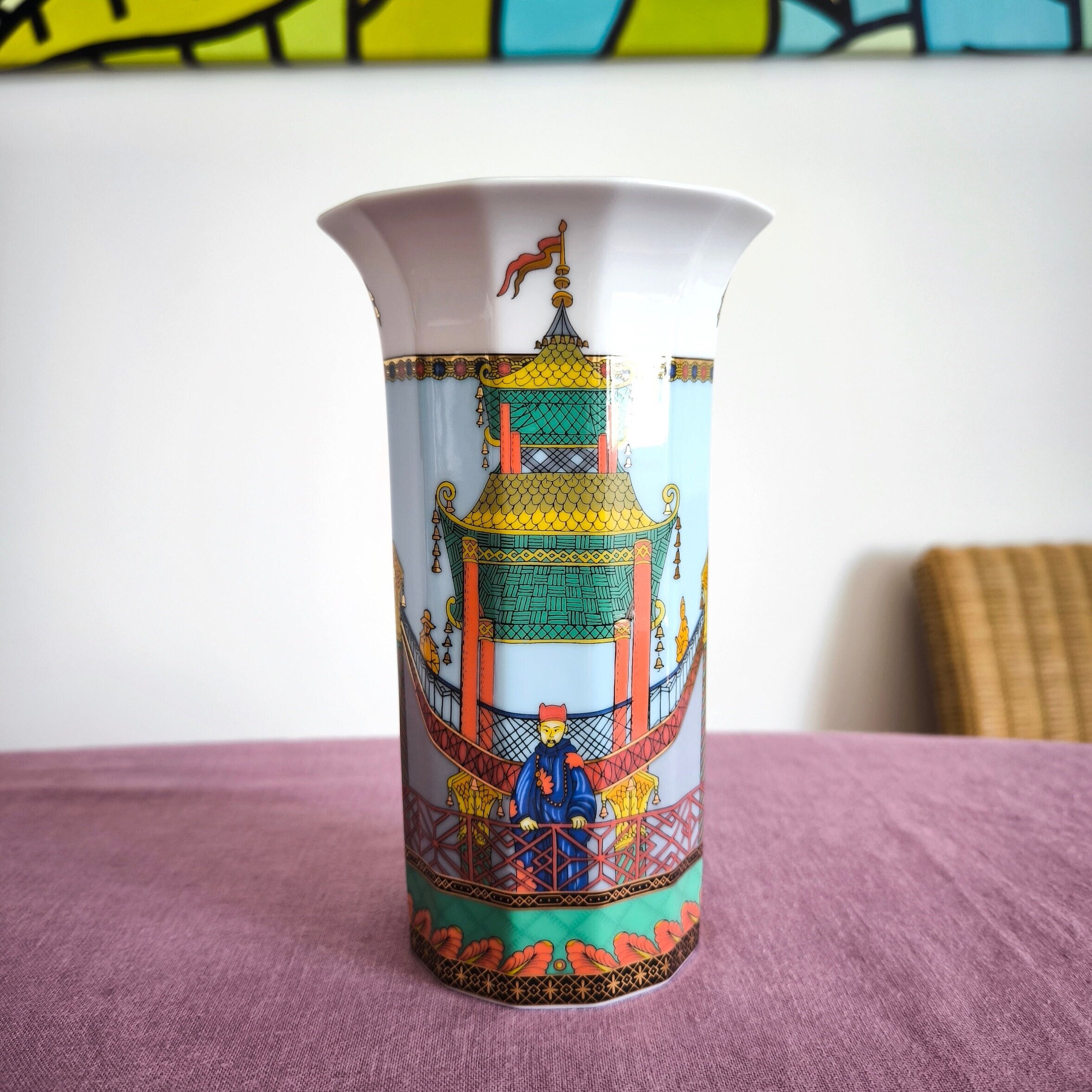 ローゼンタール・ヴェルサーチ「マルコ・ポーロの旅」磁器花瓶 