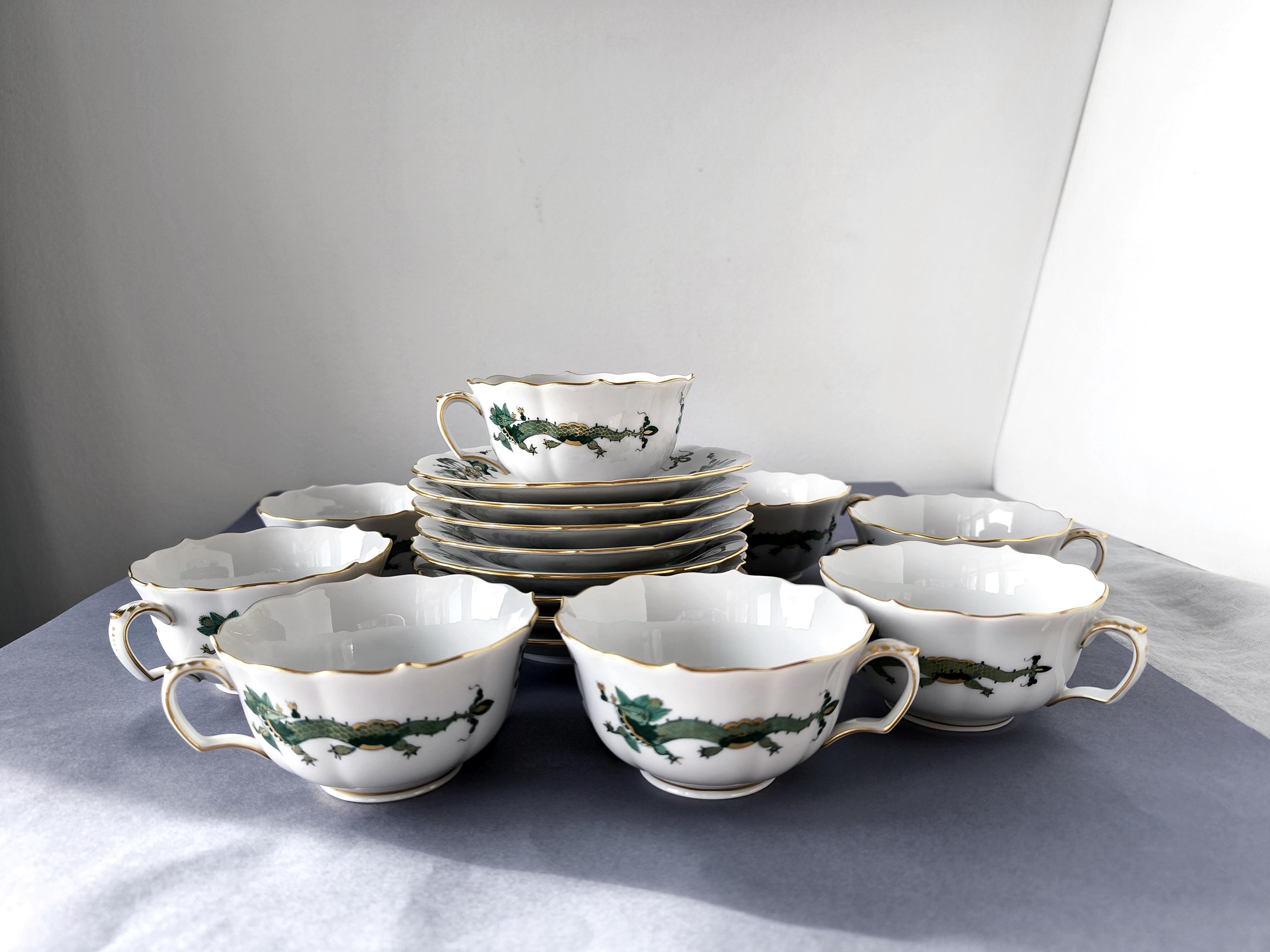 Meissen Dragon Tea Set - Etsy