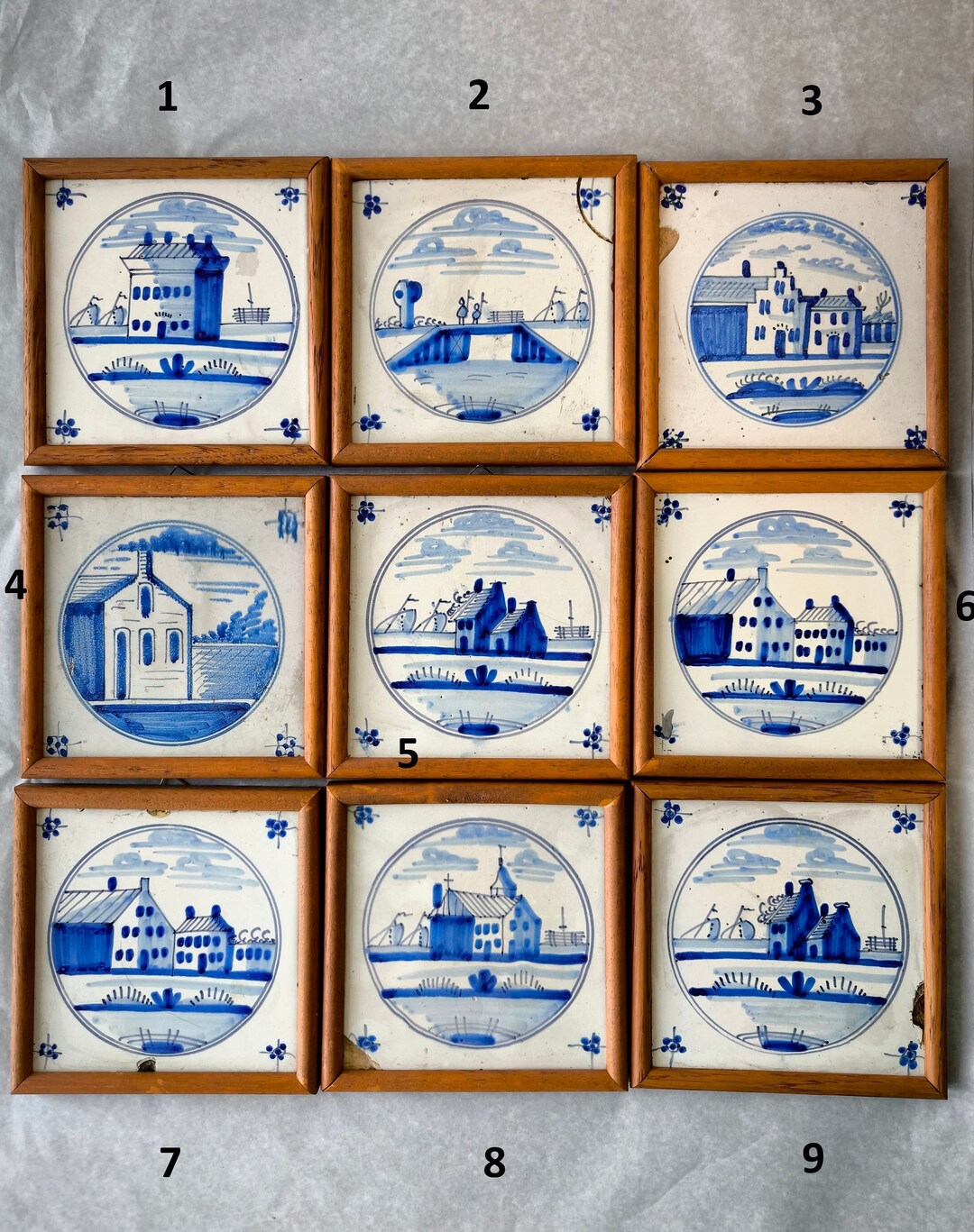 Antique 18th Century Delft Tile Blue and White Tiles Dutch Pottery ...