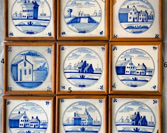 Antique 18th Century Delft Tile - Blue and White tiles - Dutch Pottery - Holland Blueware Ceramic Tile - Handmade tile