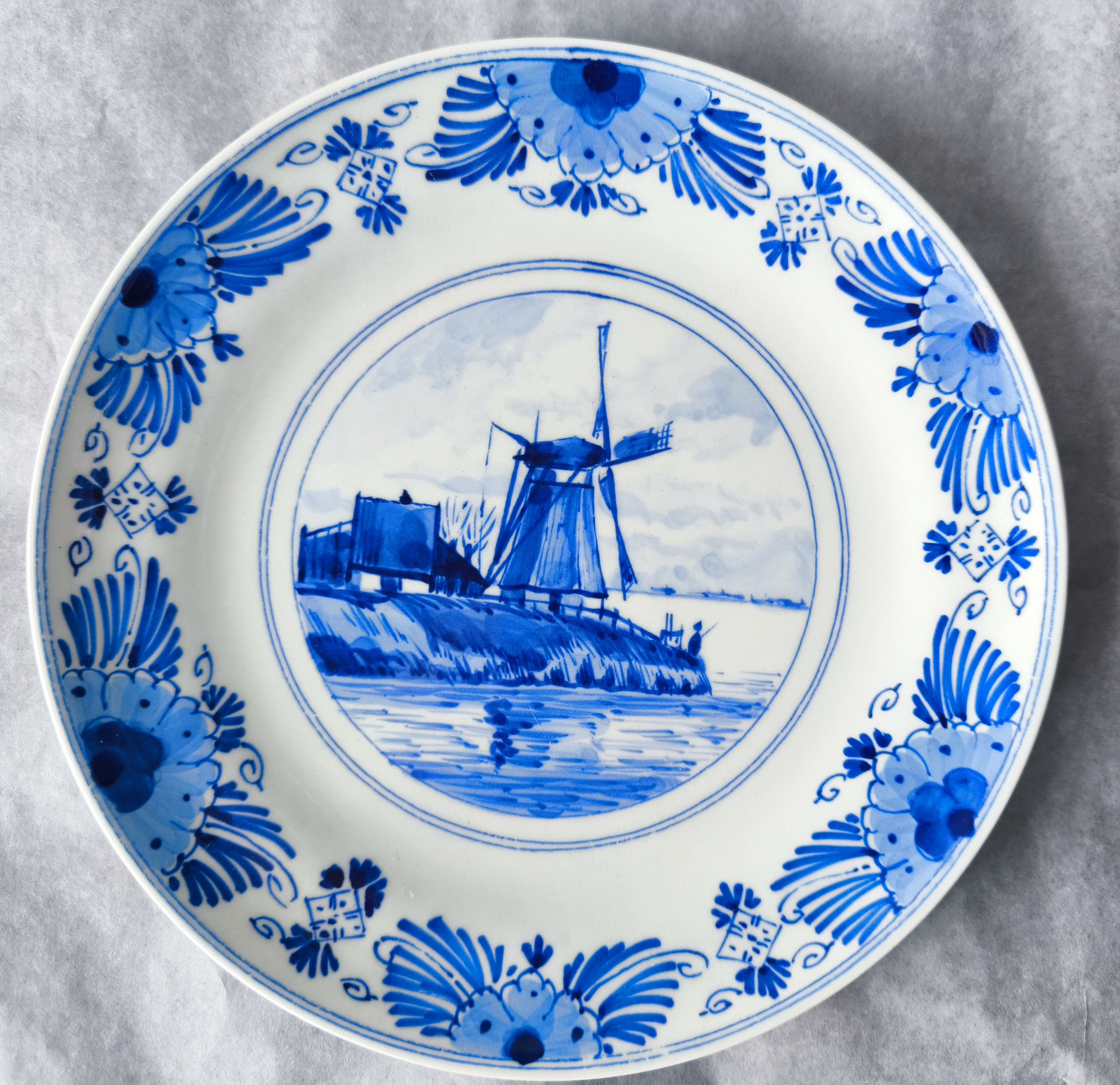 Royal Delft Blue Handpainted Plate 1957 - Collectible Delftware