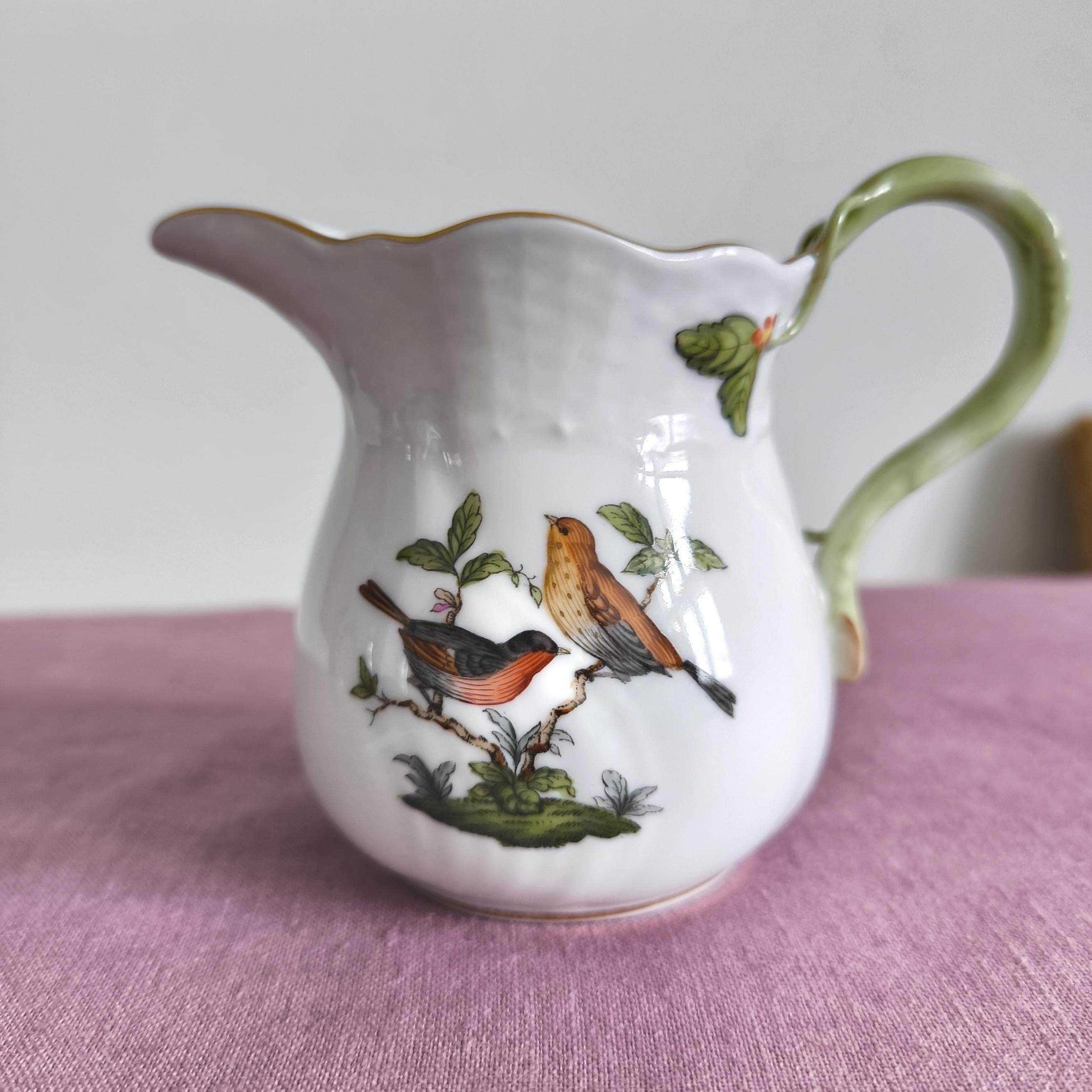 Herend Rothschild Creamer, Herend Hungary Fine China Porcelain