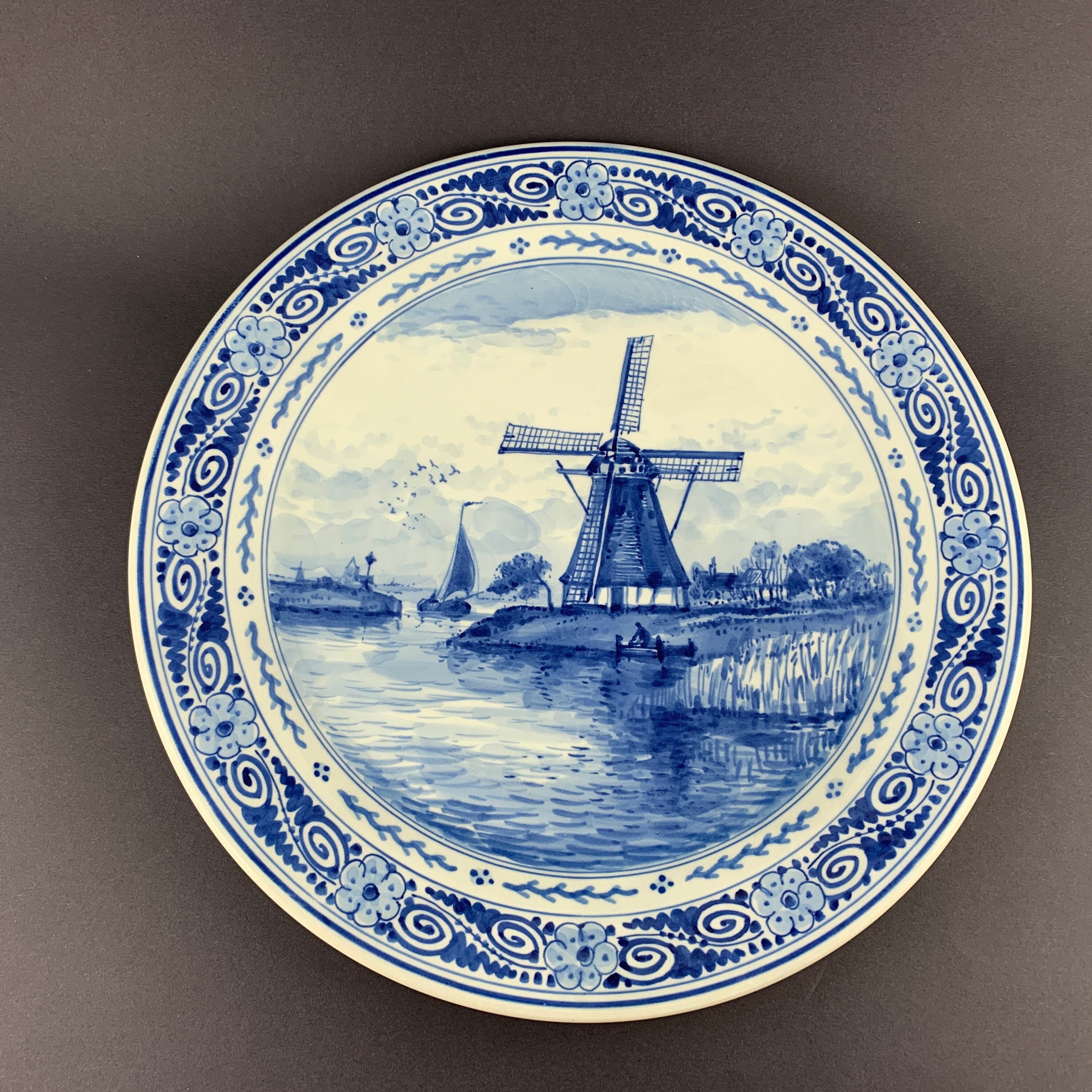 Royal Delft Blue Handpainted Plate 1961 - Collectible Delftware