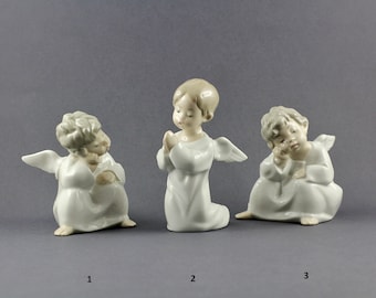 Vintage Lladro Angels porcelain figurines - Lladro Art Porcelain Figurines - Handcrafted Collectibles Spain angel Lladro Figurine gift idea