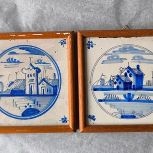 Antique 18th Century Delft Tile - Blue and White tiles - Dutch Pottery - Holland Blueware Ceramic Tile - Handmade tile