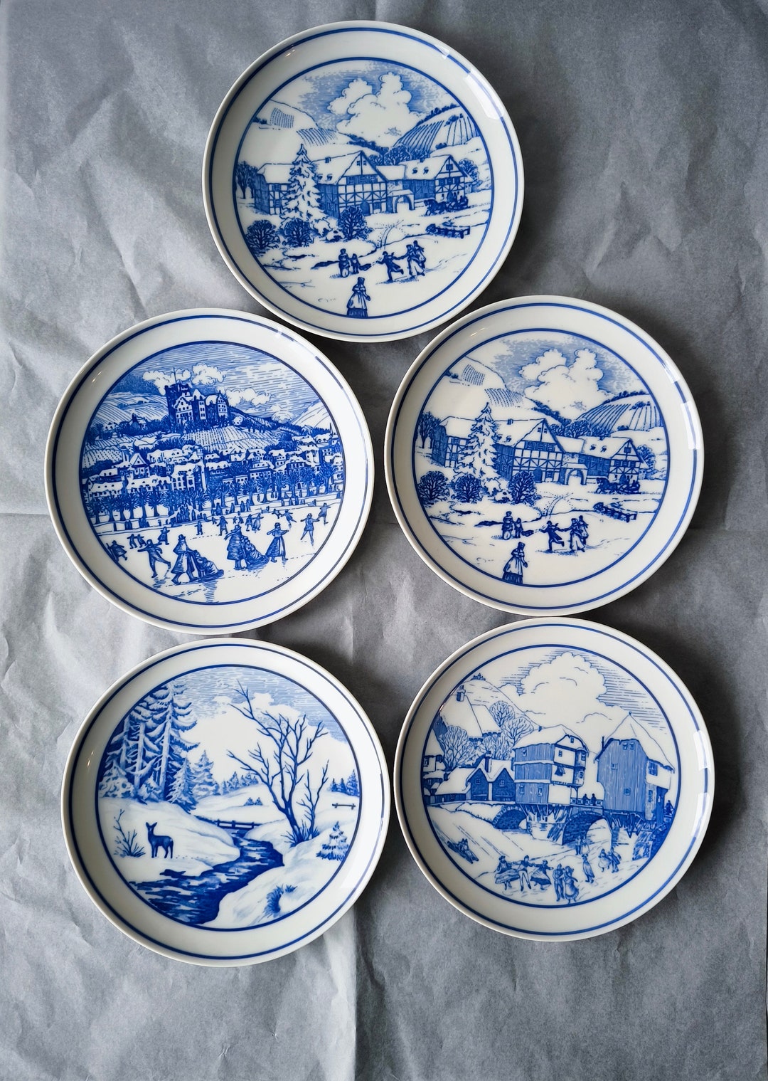 Weihnachtsbaum Obstteller Set - 4 Festliche Platten Für Süßigkeiten & Snacks