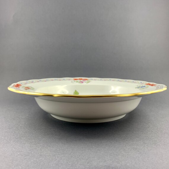 Meissen Soup Plate Blue Crossed Swords Soup Plate Garbenmuster