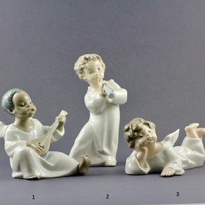 Vintage Lladro Angels porcelain figurines - Lladro Art Porcelain Figurines - Handcrafted Collectibles Spain angel Lladro Figurine gift idea