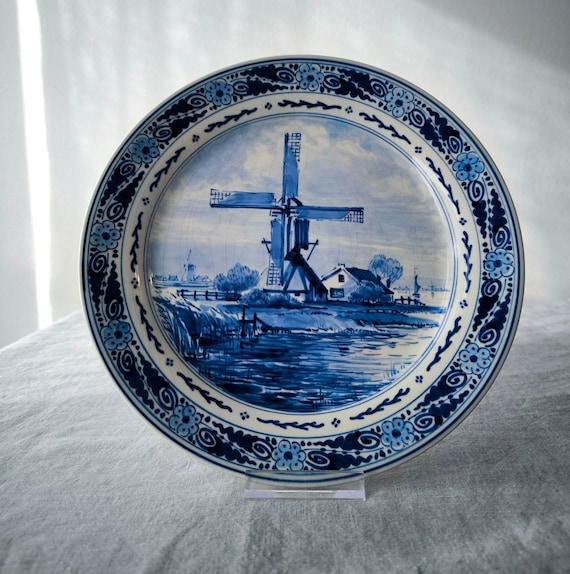 Royal Delft Blue Handpainted Plate 1966 - Collectible Delftware