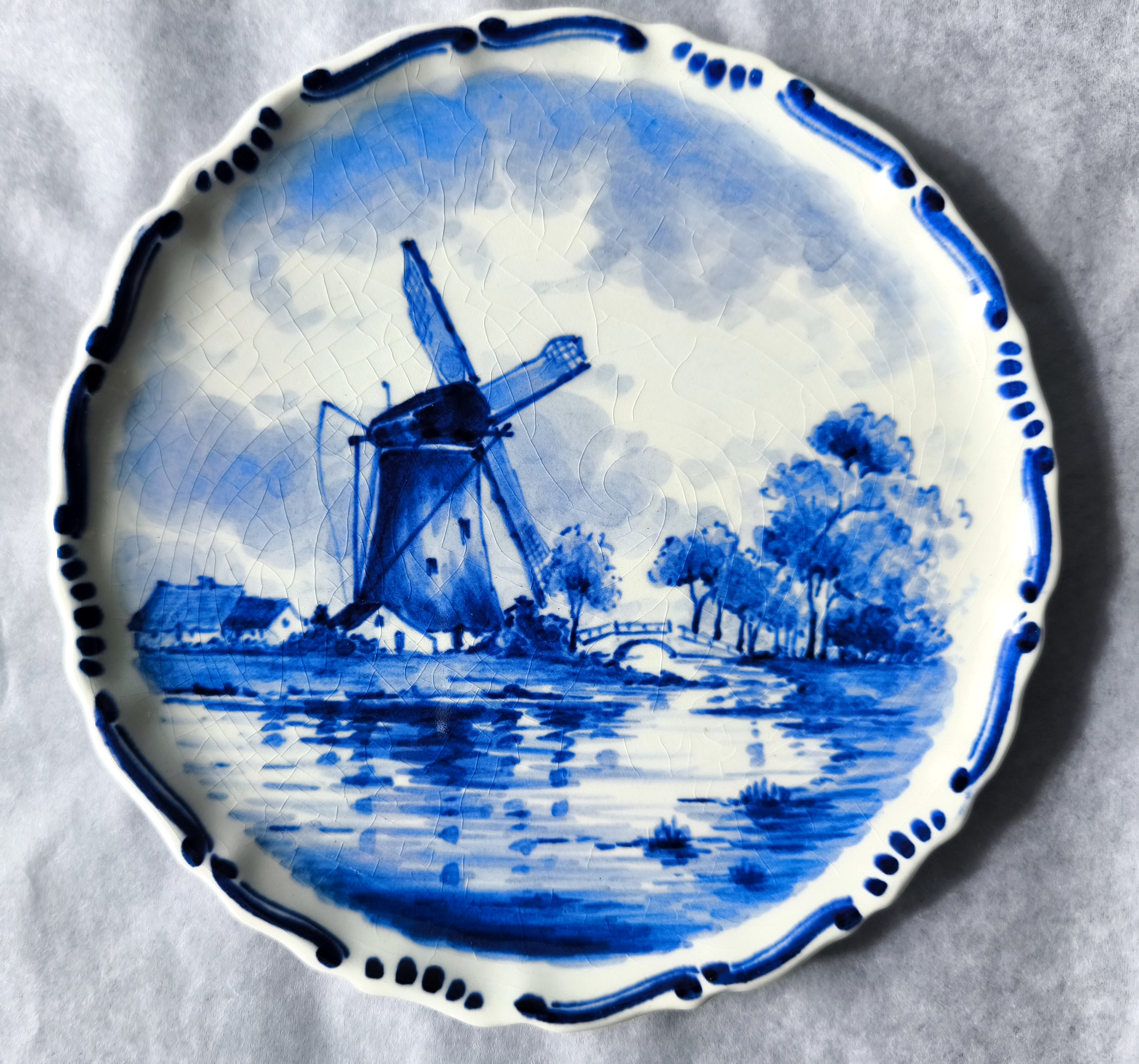 Royal Delft Blue Handpainted Plate 1962 - Collectible Delftware