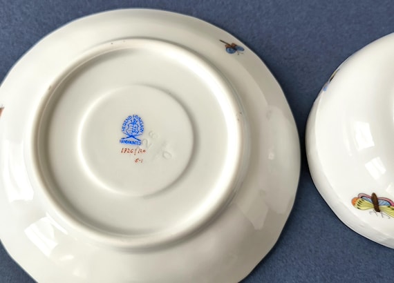 ヘレンド コーヒーカップ＆ソーサー ロスチャイルド鳥 手描き磁器