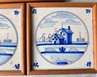 Antique 18th Century Delft Tile - Blue and White Tiles - Dutch