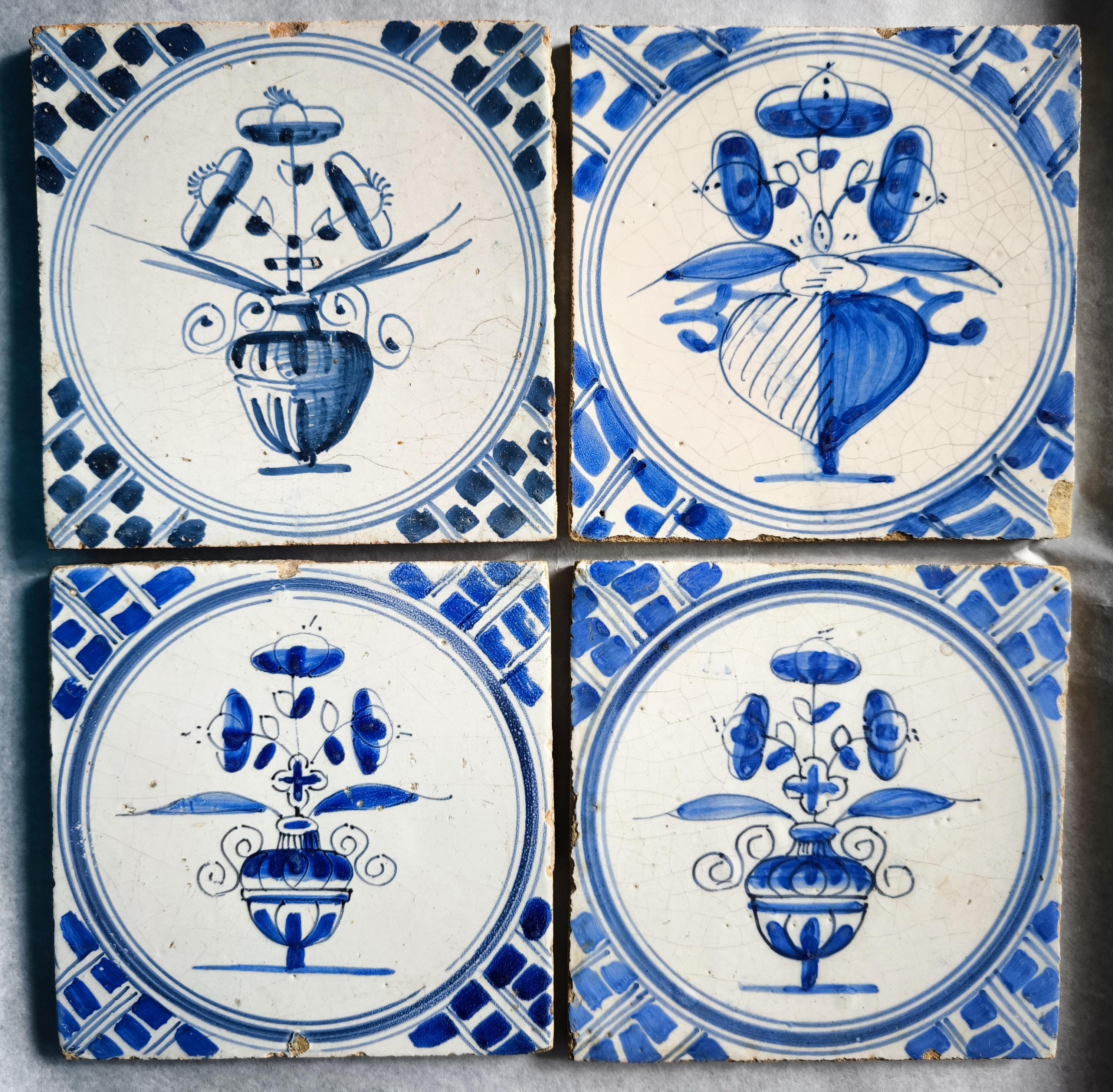 Antique 18th Century Delft Tile - Blue and White Tiles - Dutch Pottery ...
