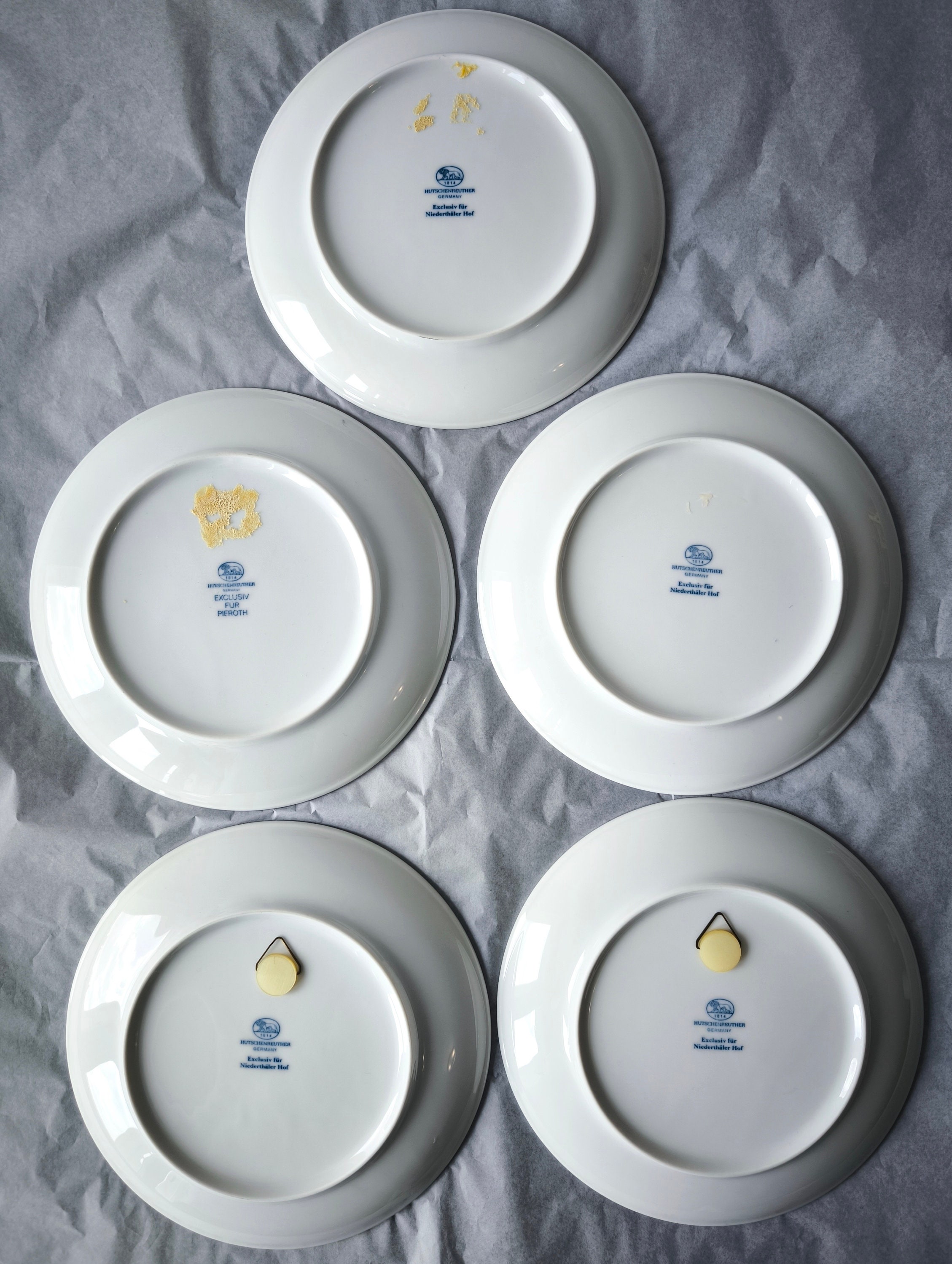 5 Christmas Plates Hutschenreuther Exclusiv Für Niederthaler Hof