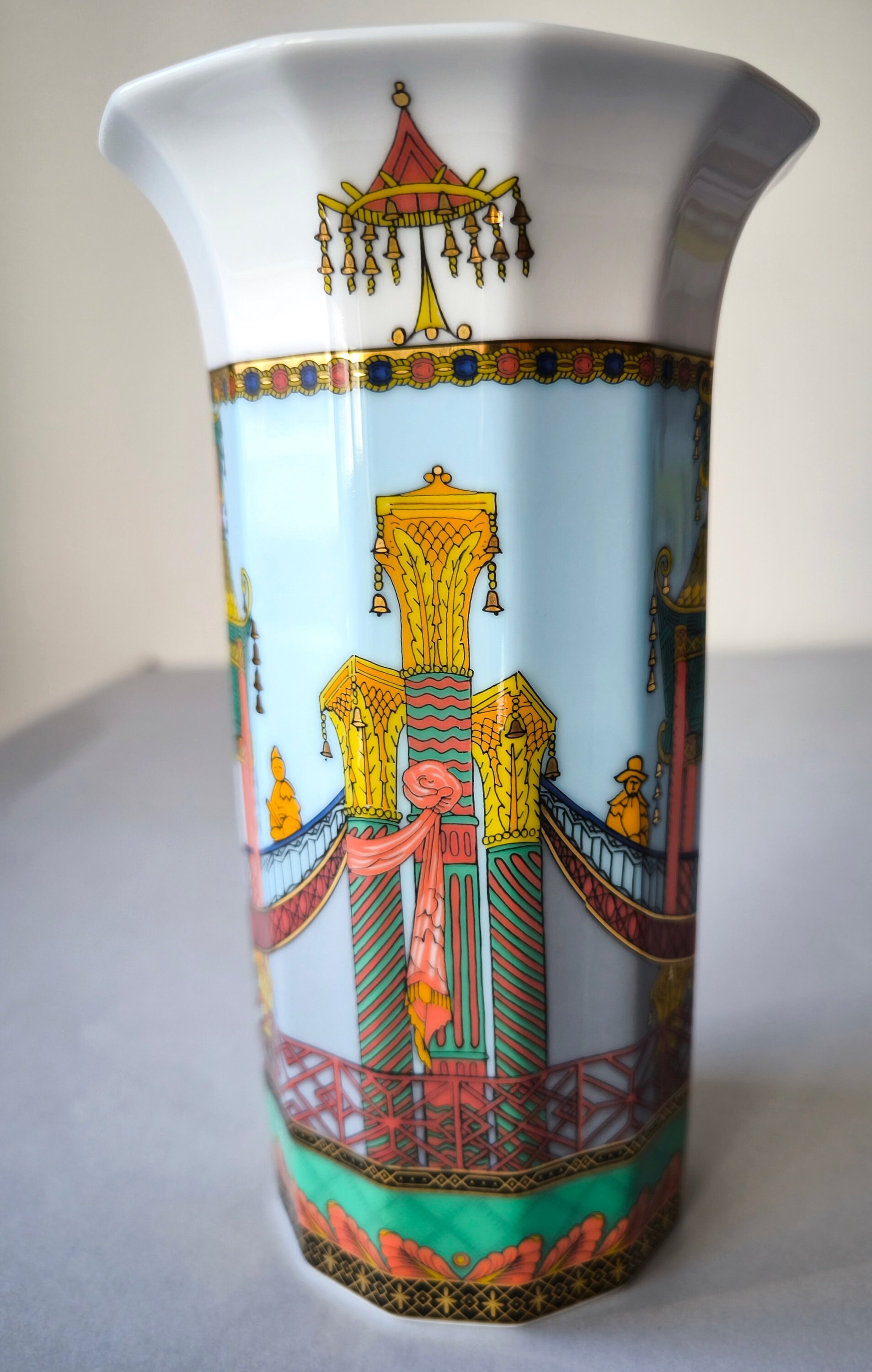 ローゼンタール・ヴェルサーチ「マルコ・ポーロの旅」磁器花瓶 