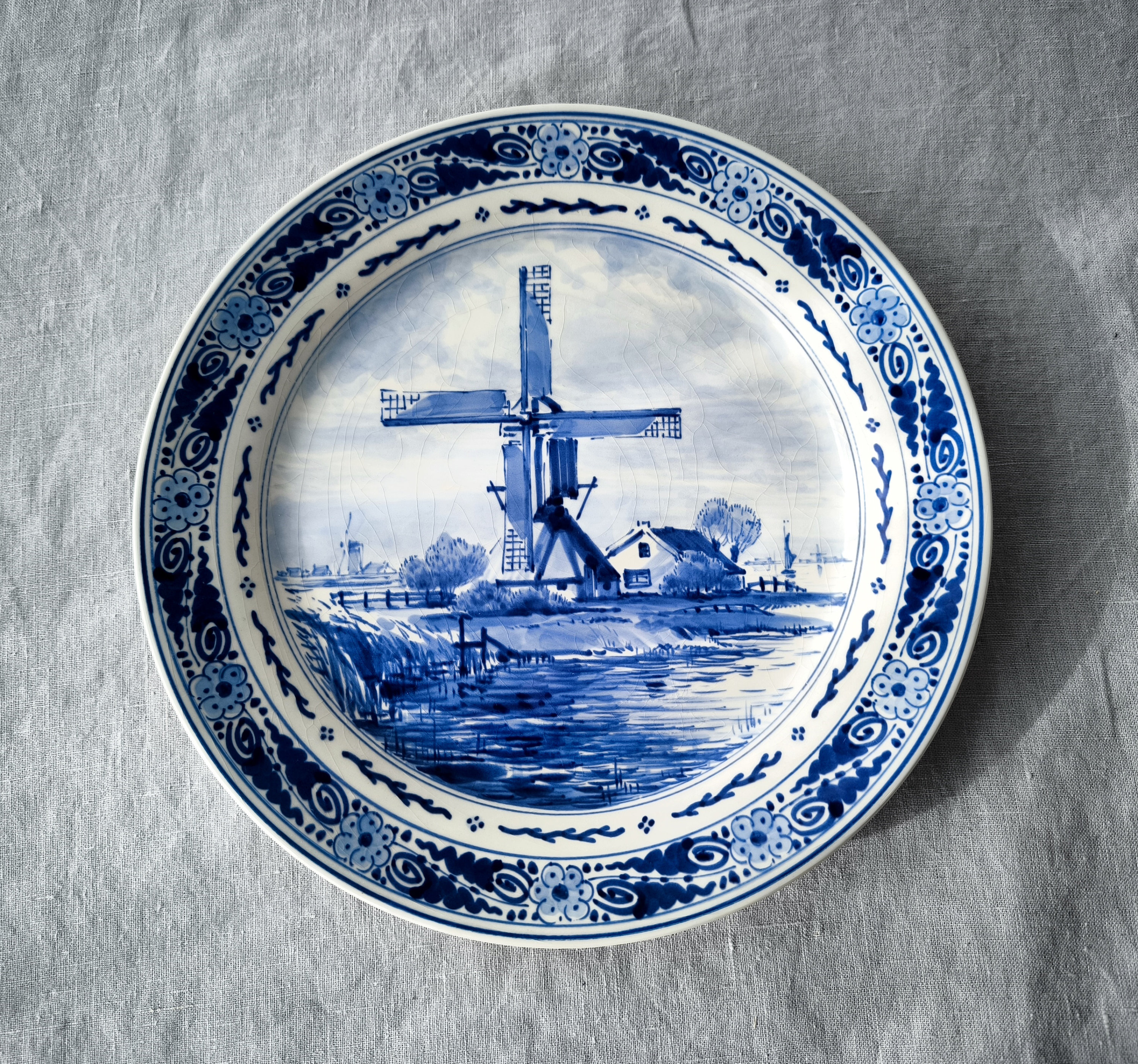 Royal Delft Blue Handpainted Plate 1966 - Collectible Delftware
