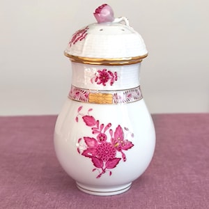 Herend Sugar Shaker Chinees boeket, handbeschilderd framboos APPONYI PURPLE - Herend Hungary Fine China Porselein - Herend porselein cadeau