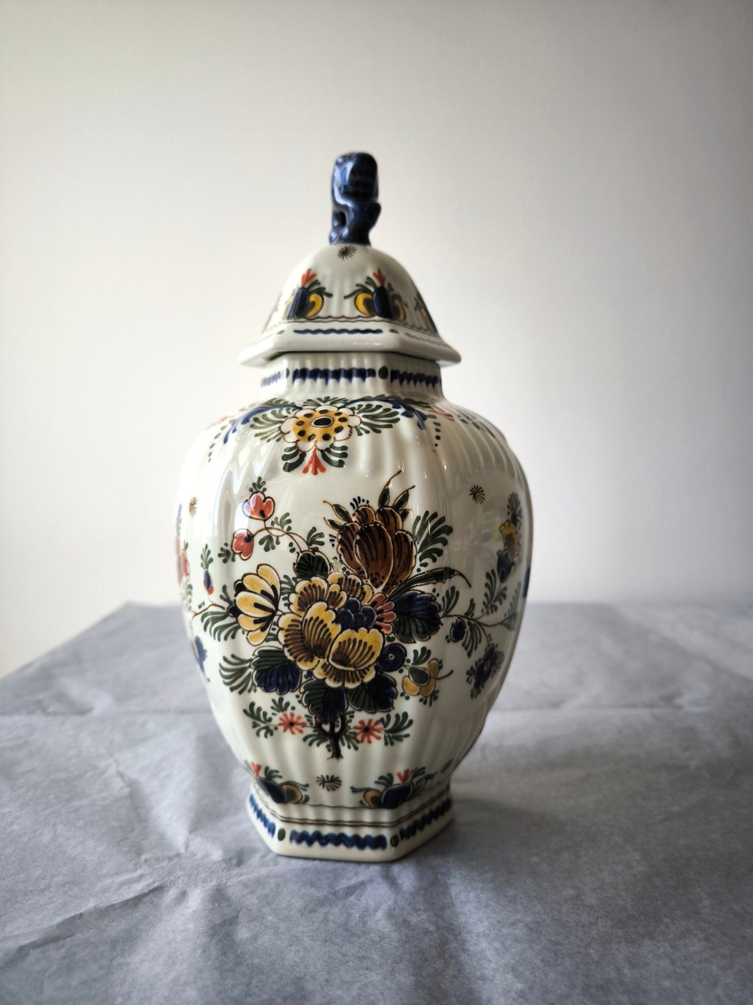 Royal Delft Polychrome Vase 1968 Handpainted - Collectible Delftware ...