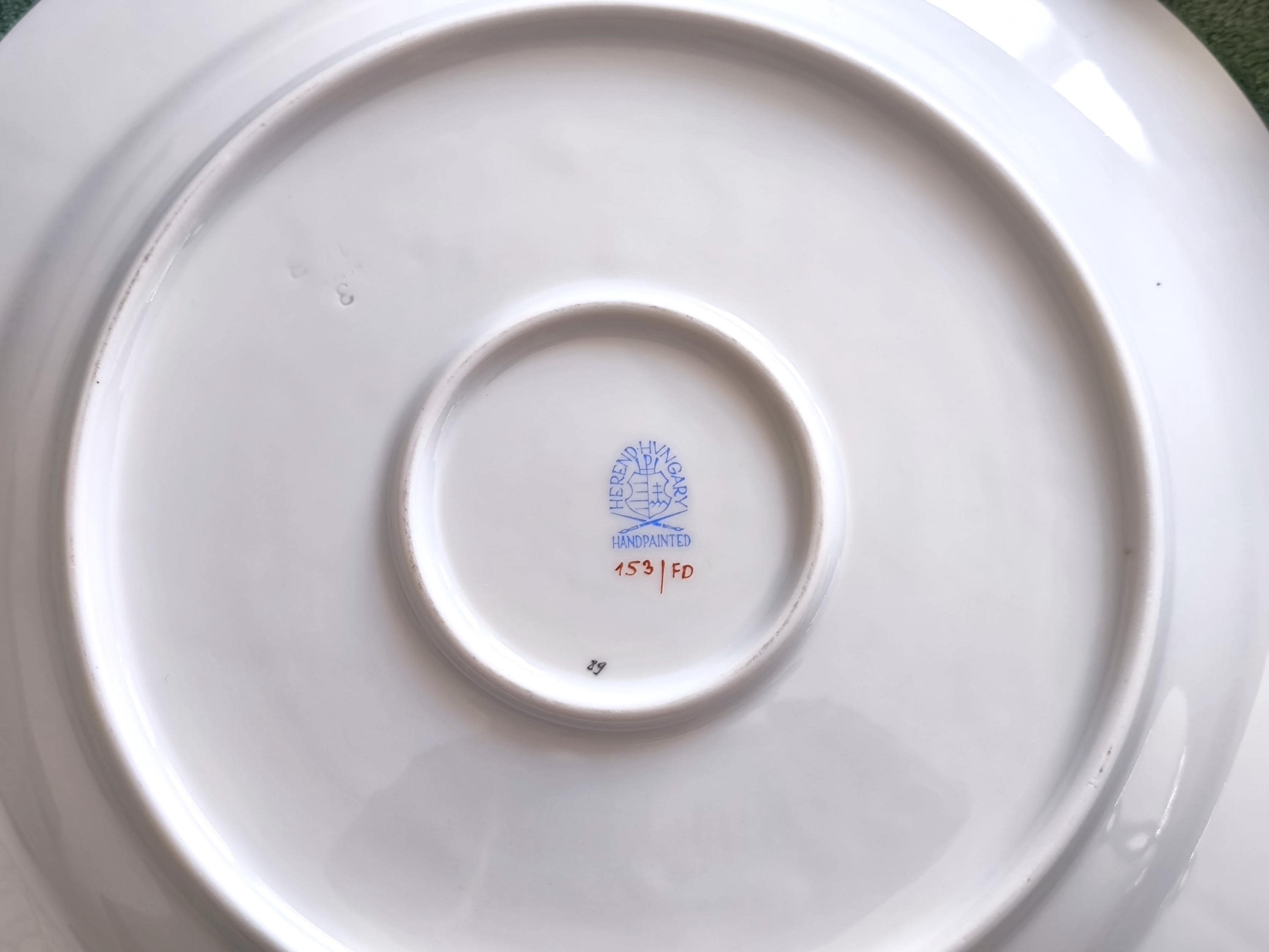 Herend Hungary ハンガリー製 高級ハンドメイド皿 Herend Porcelain Tray - Herend Hungary Indian Basket Fine China