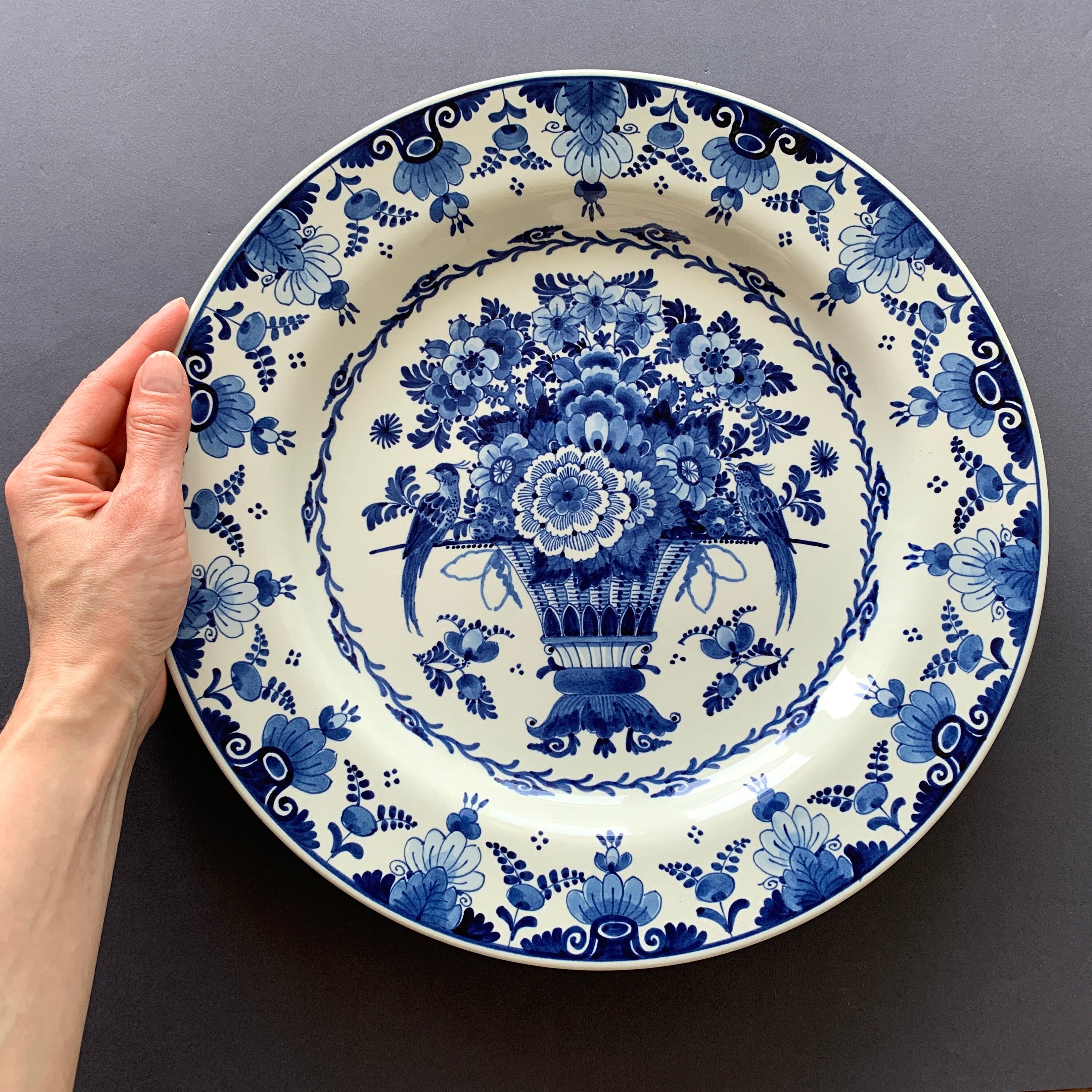 Royal Delft Blue Handpainted Plate 1984 - Collectible Delftware