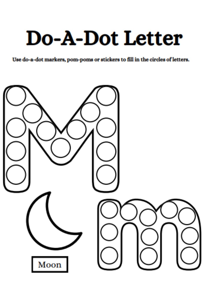 Do a dot Letters: A Fun and Engaging Alphabet Activity for Kids Etsy
