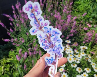 Sprig of Lavender Vinyl Sticker - Waterproof Purple Floral Decal for Water Bottles