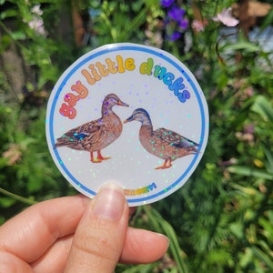 Schwuler kleiner Entenqueer Pride Aufkleber - LGBTQIA+