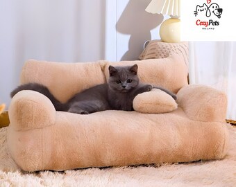 Luxury Cat Sofa Bed, Cat bed, Dog bed, Plush pet bed, cat gift, handmade pet bed, pet furniture, cat house, pet bedding