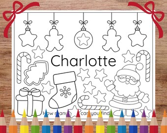 Personalized Christmas Coloring Page: Custom Xmas Activity (Printable)