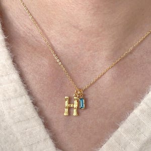 Colar inicial personalizado com pedra de nascimento, colar de letras personalizado, joias de nome minimalistas, presente de aniversário para ela, presente de dia das mães