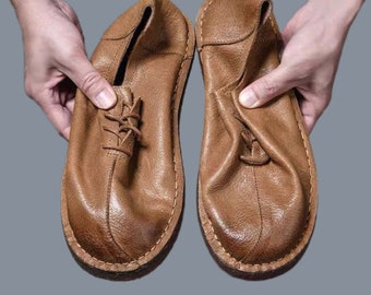 Chaussures pieds nus en cuir fin pour hommes, chaussures minimalistes faites main sans chute, chaussures personnalisées,