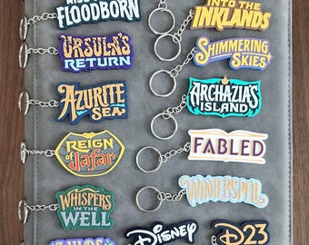 Lorcana Logo 3D Binder Zipper Pull Tags Label Keychains Master Set