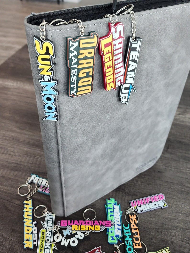 Sun & Moon Era Set Logo 3D Binder Pull Tags Label Keychains Icon ...